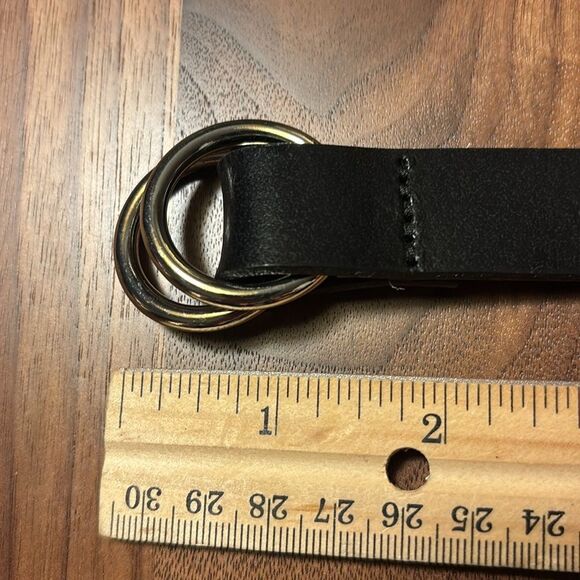 Banana Republic Double D Ring Black Leather Belt - S main image 6